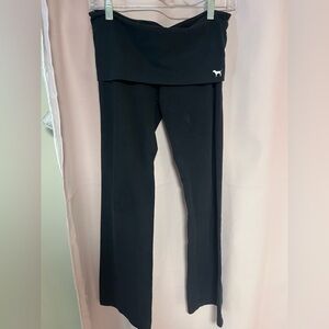 Victoria's Secret Black Yoga Pants Fold- Over